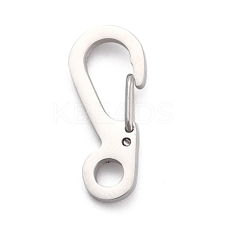Non-Tarnish 304 Stainless Steel Push Gate Snap Key Clasps LS-STAS-B022-05P-1