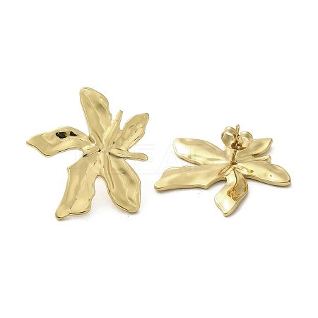 Ion Plating(IP) 304 Stainless Steel Stud Earrings EJEW-C082-04A-G-1