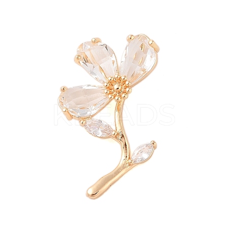 Brass Glass Pendants KK-B100-041G-03-1