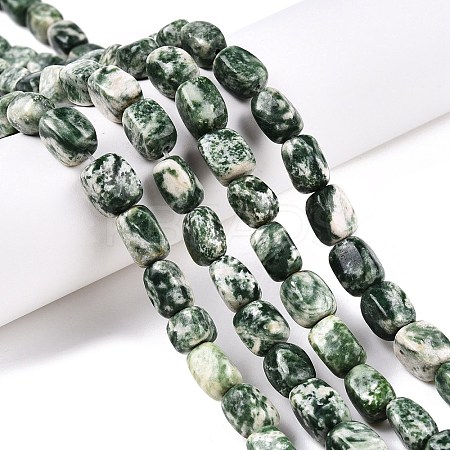 Natural Green Spot Jasper Beads Strands G-T138-96-1