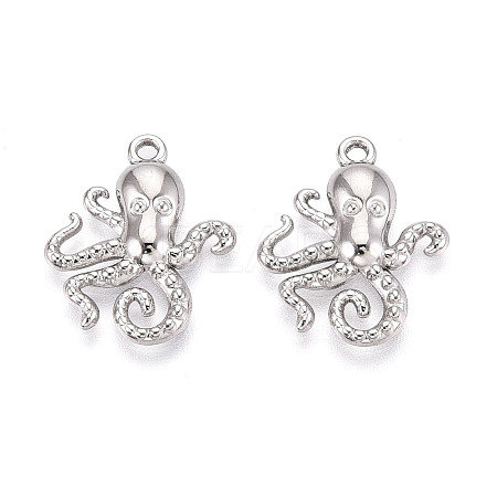 304 Stainless Steel Squid Pendants STAS-T069-26P-1