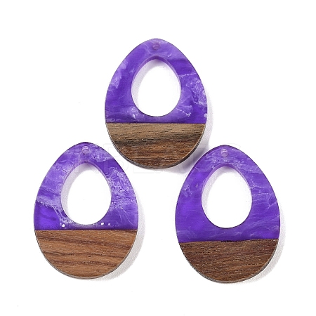 Resin & Wood Pendants LS-WOOD-F015-17A-1
