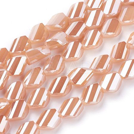 Electroplate Glass Beads Strands EGLA-E057-04A-06-1