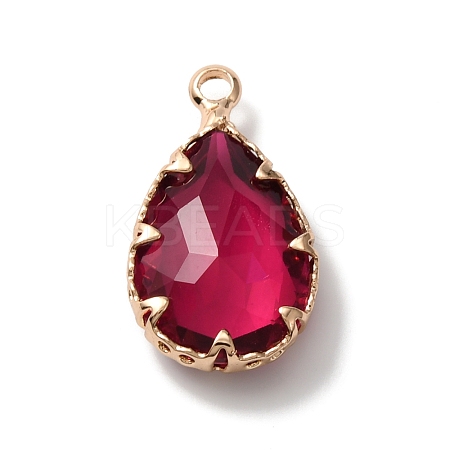 Faceted Glass Pendants LS-GLAA-WH0031-54Q-1
