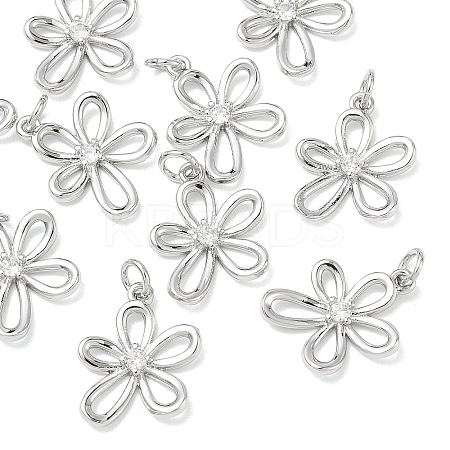 SHEGRACE Brass Micro Pave Clear Cubic Zirconia Pendants XGRQ3P283-630P-1