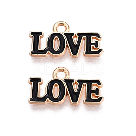 Valentine's Day Theme Alloy Enamel Pendants ENAM-T020-50D-01-1