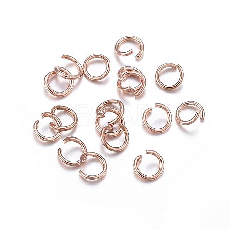 304 Stainless Steel Open Jump Rings STAS-O107-06RG-B-1