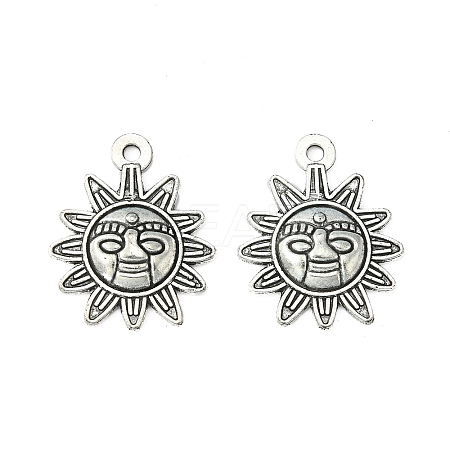 Tibetan Style Alloy Sun Pendants TIBEP-Q041-077AS-NR-1