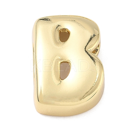 Brass Initial Beads KK-B167-27G-01B-1