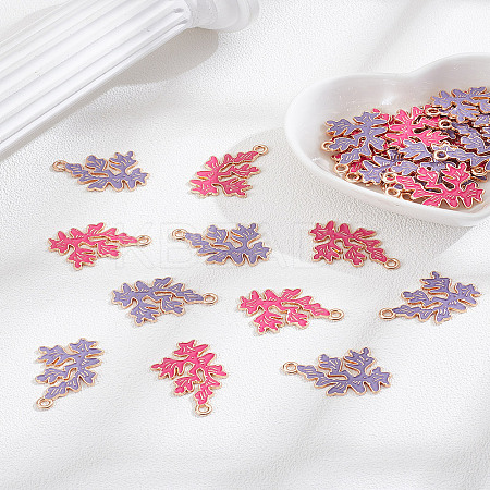 32Pcs 2 Colors Alloy Enamel Pendants ENAM-LP0001-92-1
