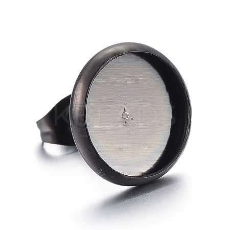 Stainless Steel Stud Earring Settings LS-X-STAS-L211-07C-B-1