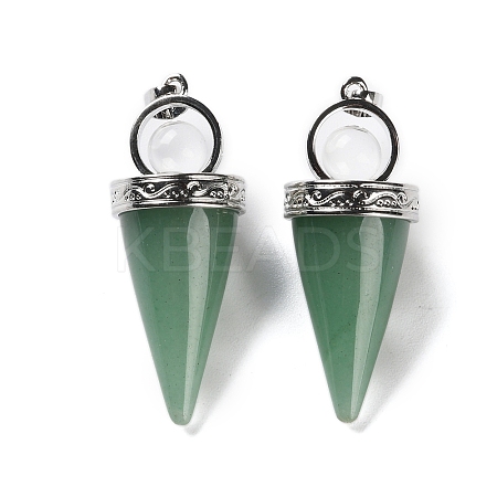 Natural Green Aventurine Pendants G-F777-06P-06-1