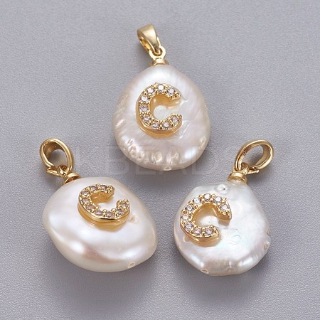 Natural Cultured Freshwater Pearl Pendants KK-L187-A-01C-1