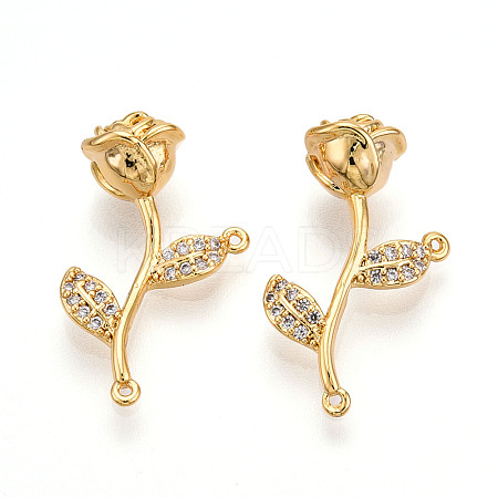 Brass Micro Pave Cubic Zirconia Pendants KK-N261-80G-1