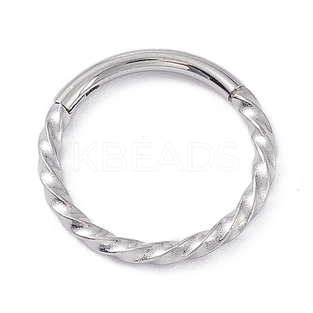 Non-Tarnish Twisted Ring Hoop Earrings for Girl Women STAS-D453-01P-03-1