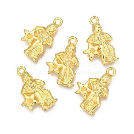 Golden Plated Alloy Pendant Rhinestone Settings PALLOY-WH0067-15G-11-1