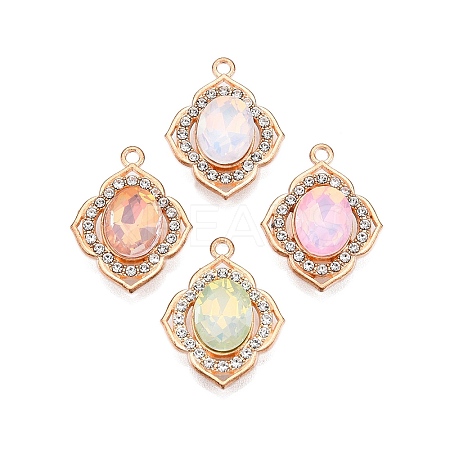 Alloy Glass Pendants PALLOY-N176-62KCG-1