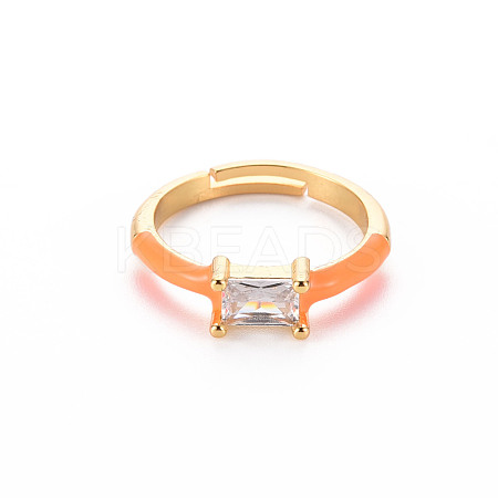 Brass Enamel Cuff Rings RJEW-T016-23H-NF-1