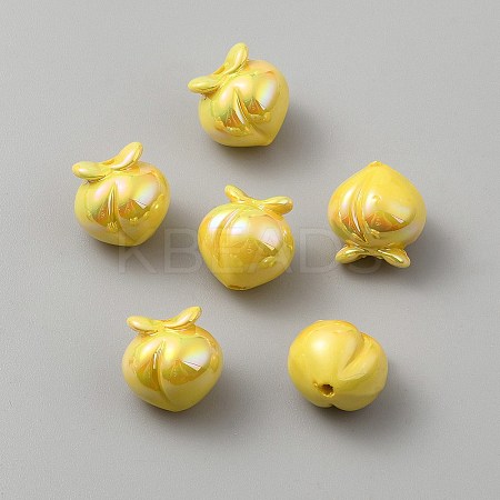 UV Plating Opaque Acrylic Beads OACR-A039-01B-1