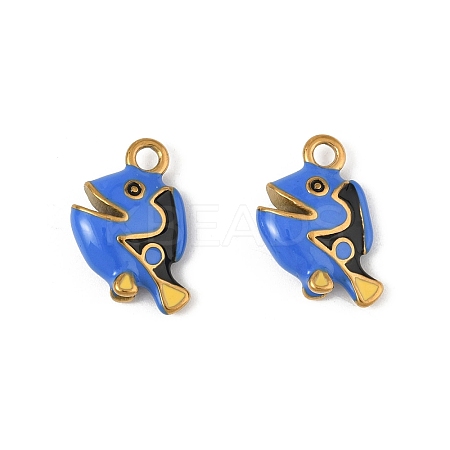 304 Stainless Steel Enamel Pendants STAS-P396-10G-02-1