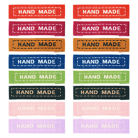 80Pcs 8 Colors Rectangle Clothing Handmade Labels FIND-TA0004-26-1