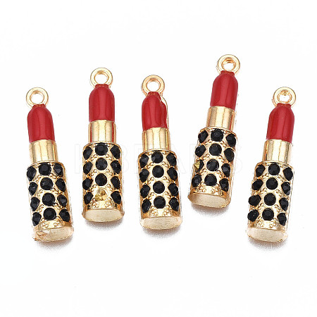 Rack Plating Alloy Enamel Rhinestone Pendants LS-ENAM-T011-117B-1