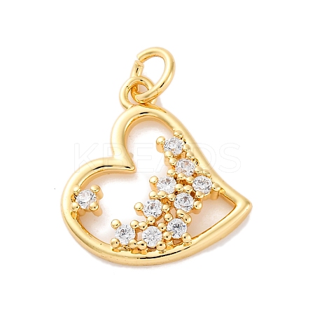 Brass Micro Pave Cubic Zirconia Pendants KK-S510-49G-01-1