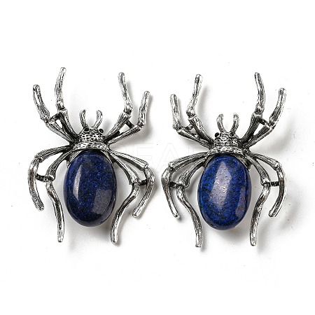 Dual-use Items Alloy Pave Jet Rhinestone Spider Brooch JEWB-C026-07E-AS-1