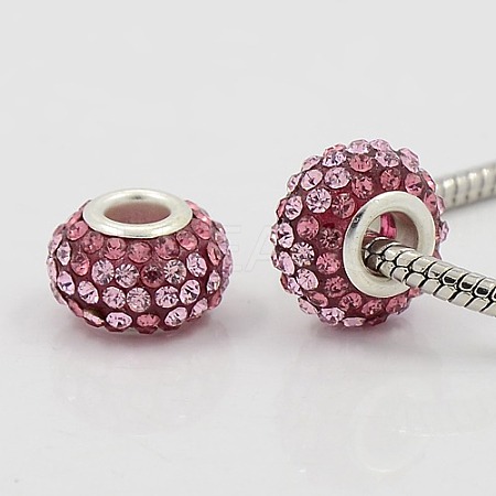 Resin Rhinestone European Beads GPDL-C004-03S-1