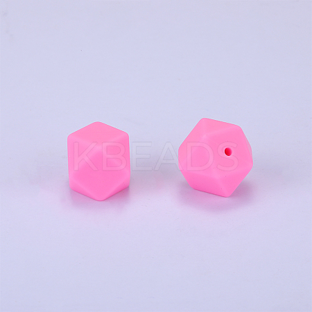 Hexagonal Silicone Focal Beads SI-JX0020A-89-1