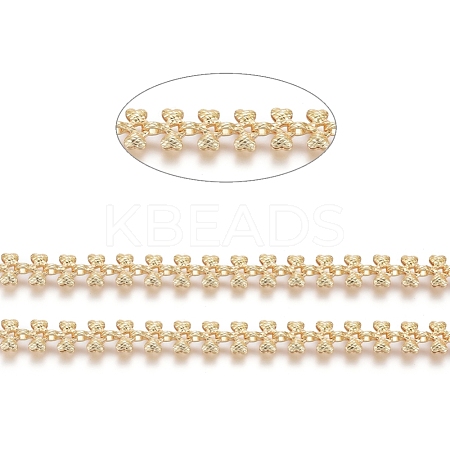 Textured Brass Handmade Link Chains CHC-G006-20G-1