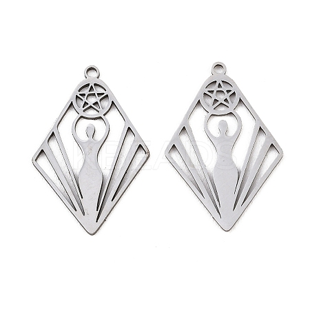 201 Stainless Steel Pendants STAS-I364-05P-1