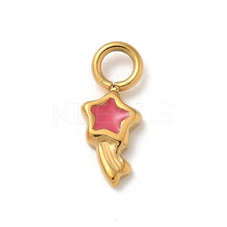 Ion Plating(IP) 304 Stainless Steel Enamel Charms STAS-G351-06G-03-1