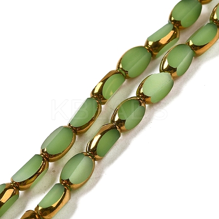 Electroplate Opaque Color Glass Beads Strands EGLA-Q127-A01-02A-1