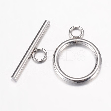 Non-Tarnish 304 Stainless Steel Toggle Clasps LS-X-STAS-G071-36P-1