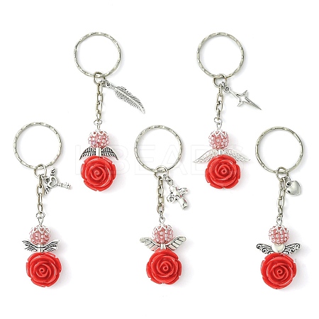 Resin & Alloy & Glass Keychain KEYC-MZ00015-1