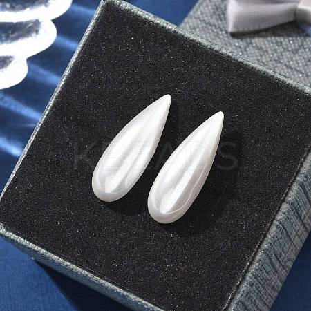304 Stainless Steel Plastic Imitation Pearl Stud Earrings EJEW-R030-01G-01-1