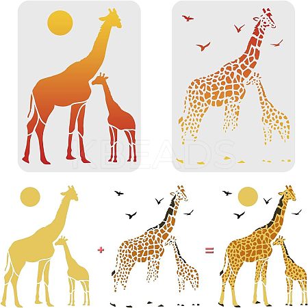 Plastic Reusable Drawing Painting Stencils Templates DIY-WH0172-494-1