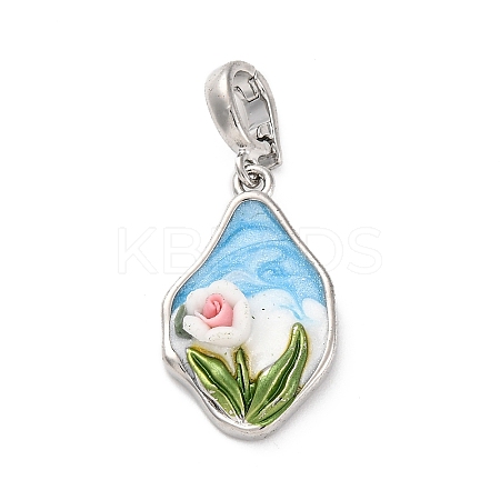 Brass Enamel Pendants KK-S502-03P-1