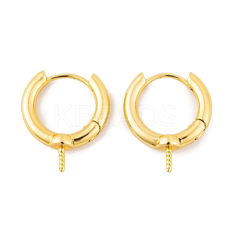 Brass Hoop Earrings Findings KK-K367-14G-1