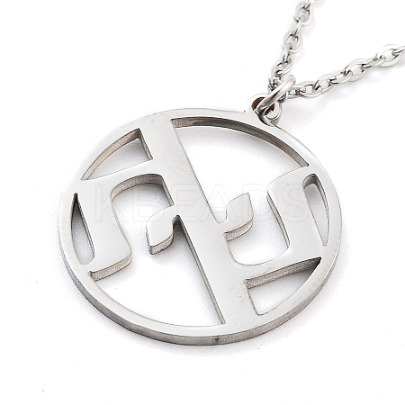 Non-Tarnish 304 Stainless Steel Pendant Necklaces LS-NJEW-P306-01P-1