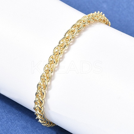 Brass Wheat Chains Bracelets for Women BJEW-H639-11G-1