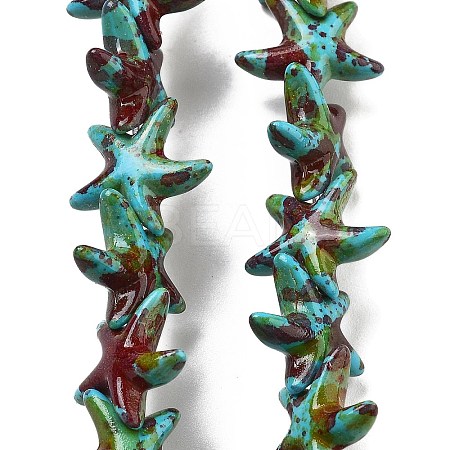 Synthetic Turquoise Dyed Beads Strands G-P507-04M-1