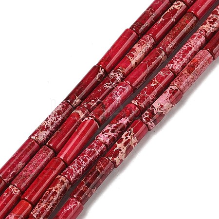 Dyed Natural Imperial Jasper Beads Strands G-H087-H01-01D-1