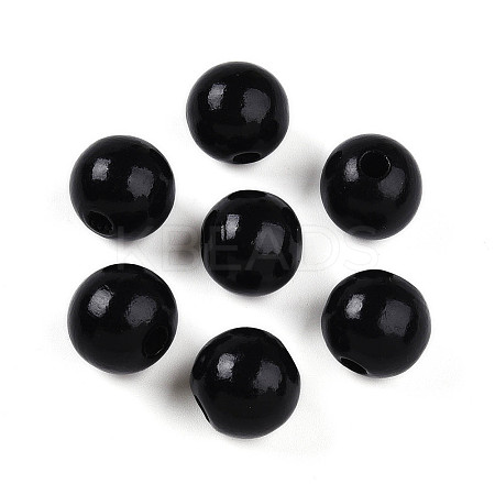 Painted Natural Wood Beads WOOD-A018-16mm-20-1