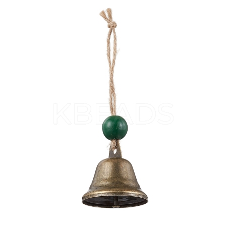 Iron Bell Pendant Decoration HJEW-JM02235-01-1
