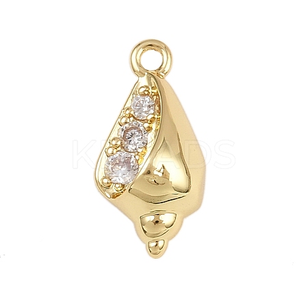 Brass Micro Pave Cubic Zirconia Pendants KK-I352-34G-02-1
