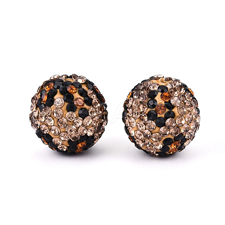 Polymer Clay Pave Rhinestone Beads RB-T018-02A-1