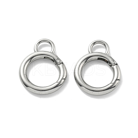 304 Stainless Steel Spring Gate Clasp Findings STAS-B082-05A-P-1
