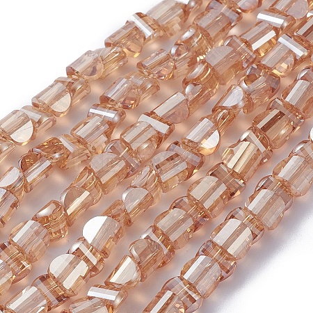 Electroplate Glass Beads Strands EGLA-L023B-PL04-1